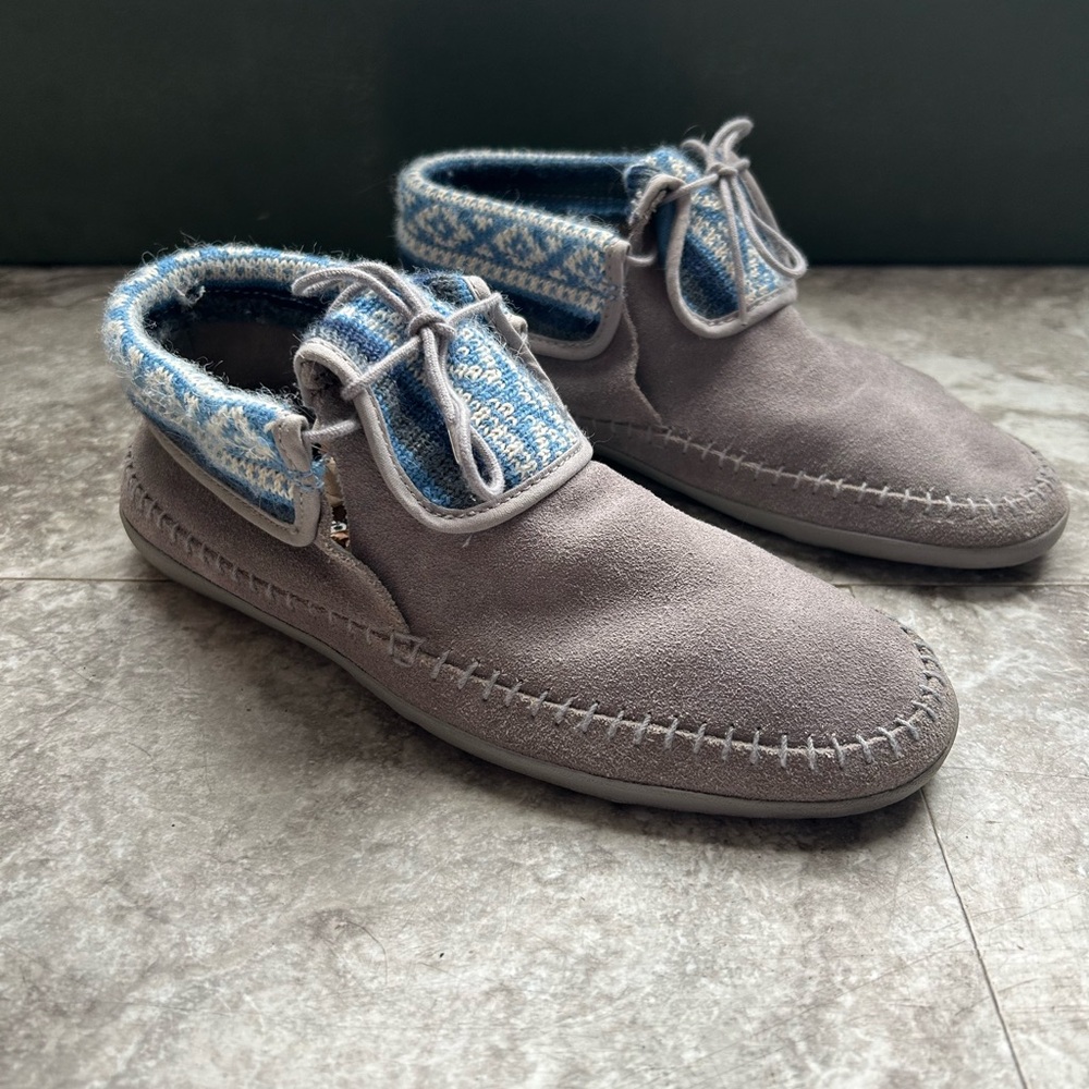 Vans Mohikan Nordic Pack Grey Suede Moccasin Booties Size 8